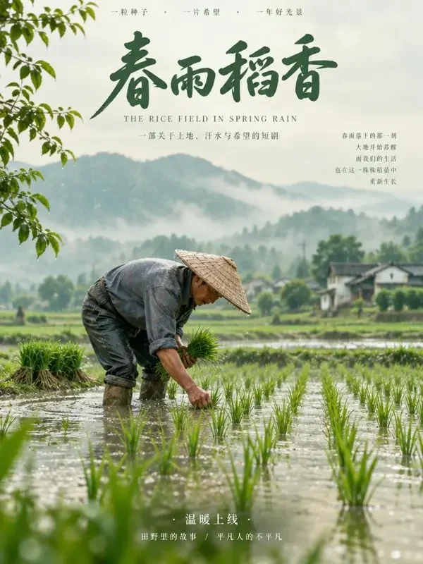 《春雨润田》- 果冻传媒官网乡村励志短剧封面