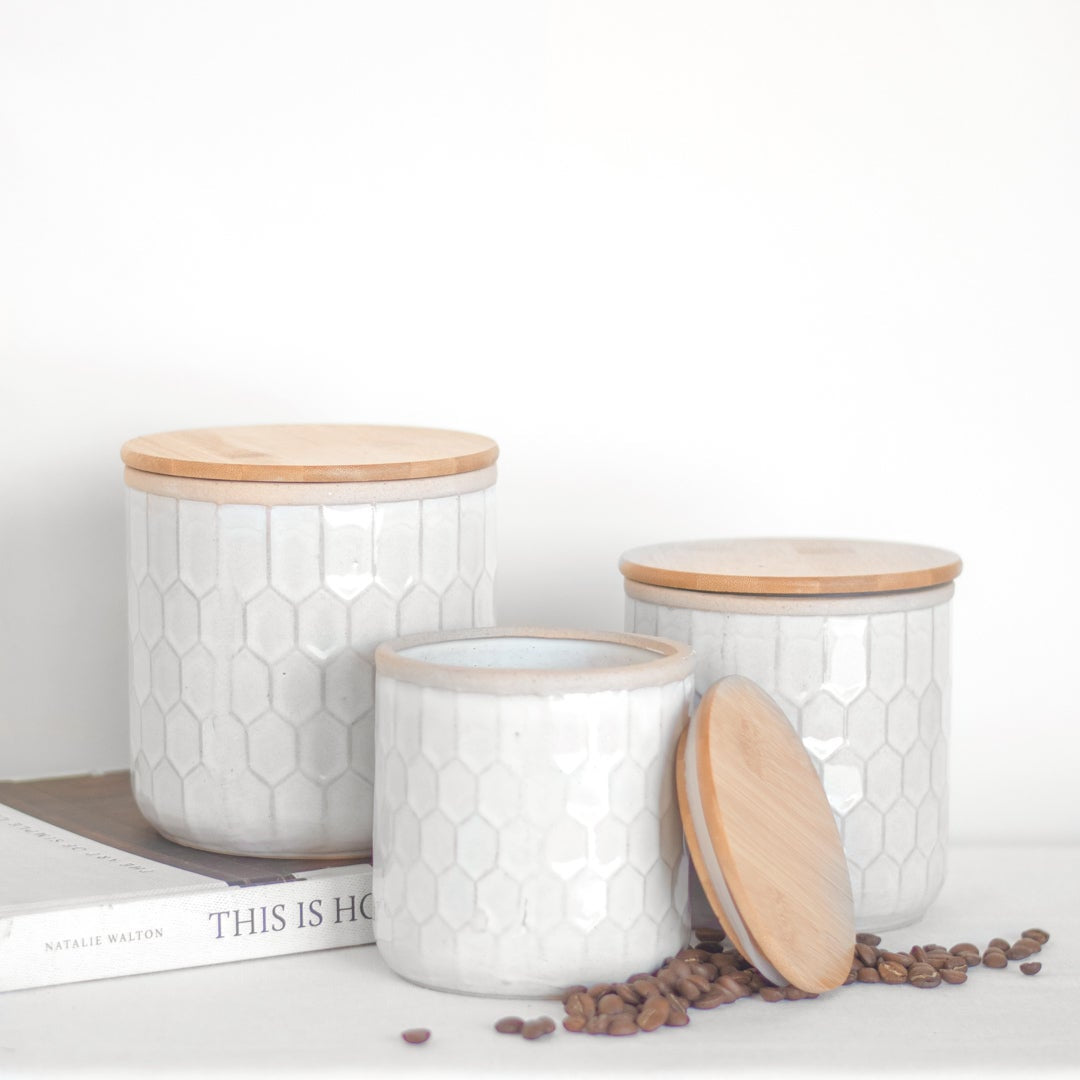 Honeycomb Canisters Set of 3
