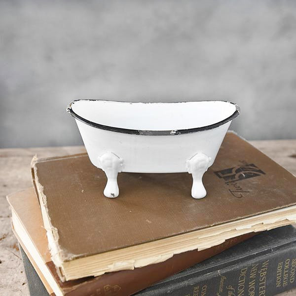 White Bathtub tub soap dish